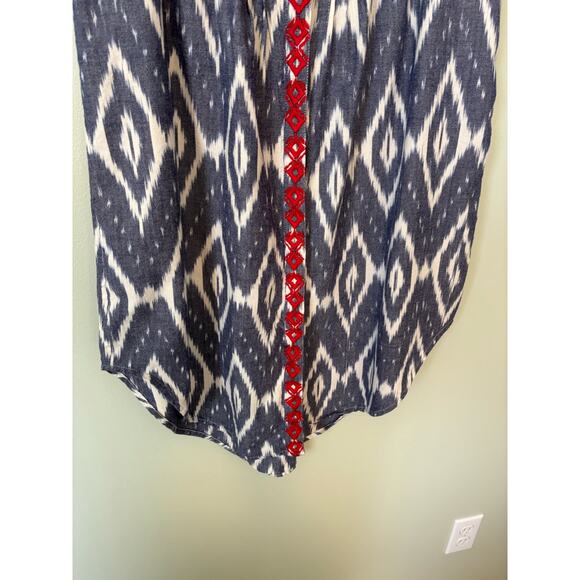 Sundance Isabel Ikat Button Front Shirt Dress Small Petite - Picture 6 of 11